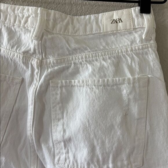 ZARA White High Rise Straight Jeans size 4 - Picture 4 of 6